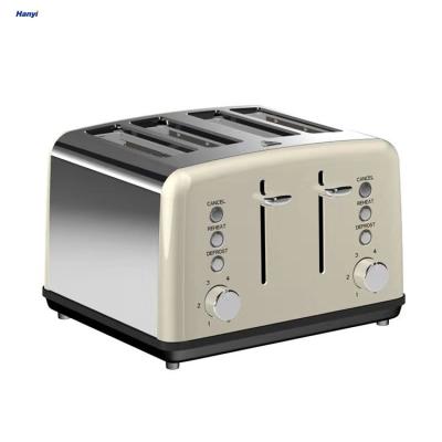 China Hot Sale Factory Price Retro Vertical Smart Toaster 4 Slice With Stainless Steel Panel for sale