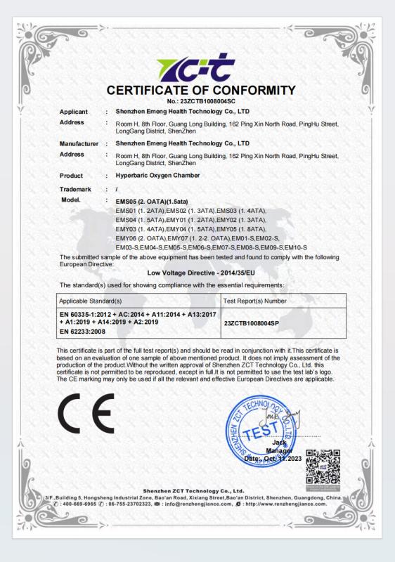 CE - Shenzhen Emeng Health Technology Co., LTD