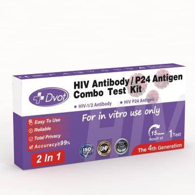 中国 HIV 1/2 抗体P24 アンチゲン 急速検査キット - 15 分以内に 99% の正確さで結果を得ます 販売のため