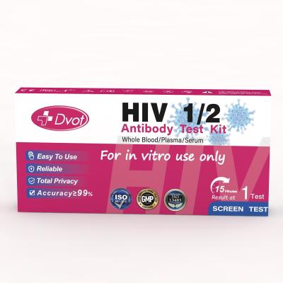 中国 HIV 1/2 アンチゲン 急速検査キット 15 分以内に正確な結果 販売のため