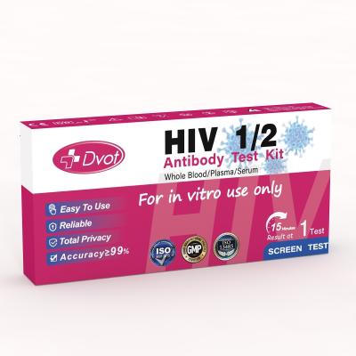 China HIV 1/2 Antibody Test Kit, Rapid Antigen Test Kit voor thuisgebruik 99% nauwkeurige resultaten in 15 minuten Te koop