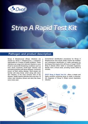 China 8 Minuten Ergebnisse Rapid Antigen Test Kit mit CE-ISO-Zertifizierungen,Strep A Rapid Test Kit zu verkaufen