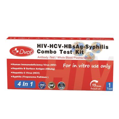 Chine Test de dépistage rapide du VIH-HCV-HBsAg-syphilis à domicile/médical, résultat en 15 minutes à vendre