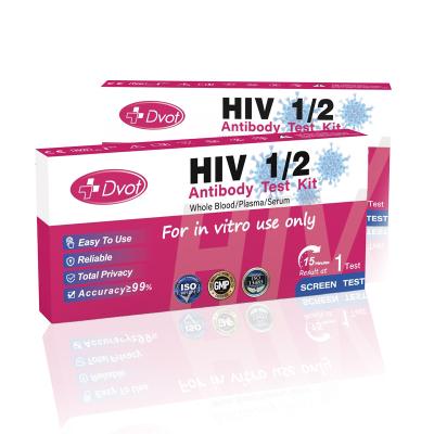 China HIV 1/2 Rapid Test Kit At Home Antigen Test Kit Get Results in 15 Minutes for Testing for sale