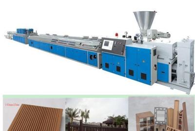 China Fully automatic PVC WPC Plastic Profile Extrusion Line Wood Plastic Composite Machinery for sale