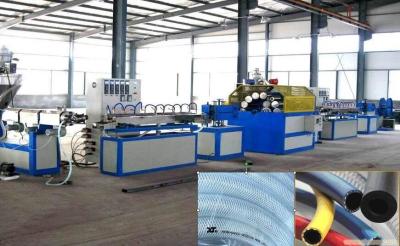 China Soft PVC Fiber Reinforced Hose Production Line / PVC Braided Fiber Hose Extrusion Line for sale