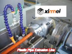 pvc fiber reinforced soft plastic pipe extrusion machine , pvc gridding pipe production line