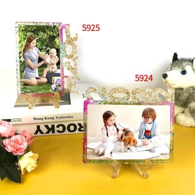 China Factory 2022 Valentine's Day LOVE Heart Shape Photo Frame Picture Frames Resin Viable Silicone Molds For Decoration for sale