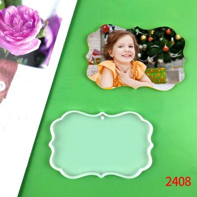 China Viable In Stock Empty Resin Molds Silicone Christmas Ornaments Photo Epoxy Resin Pendant Molds for sale