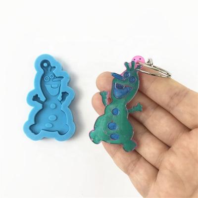 China Viable Newest Snowman Head Chain Luxury Epoxy Silicone Resin Mold Accessories Art Molds for sale