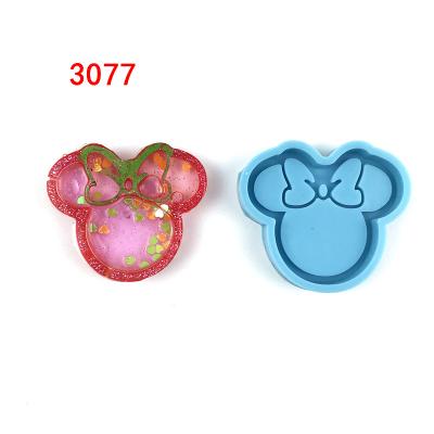 China 3077 Silicone Mouse Quicksand Box Handmade Shaker Silicone Mold DIY Resin Jewelry Findings Pendant Water Injection Charms Mold for sale