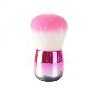 China Beauty Care Make Tools Professional Wholesale Nail Brush Duster Nylon Pink Acrylic Nail Brush With Metal Handle for sale