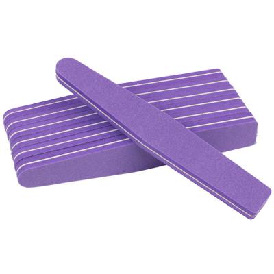 China Eco Friendly150 180 240 Grit Nail File Washable Sandpaper Moon Double Foam Sponge Nail File for sale