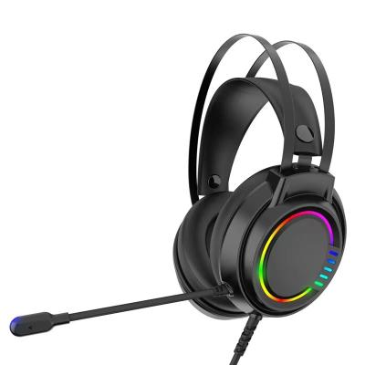 China Headband Wired RGB LED Light Stereo PC Gaming Headset Customized Computer Gaming Headsets With Mic For Gamer for sale