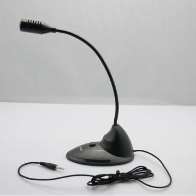 China Factory Cheapest No Cable Microphone Computer 3.5mm Plug Black Mic For Laptop Tablet for sale