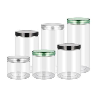 China 4oz 6oz 8oz 12oz 16oz 32oz Transparent PET Food Plastic Jars With Different Lids for sale