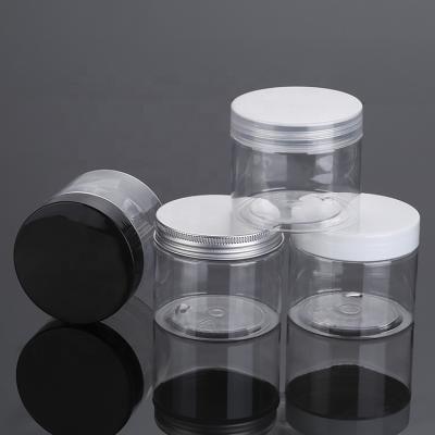 China Wholesale 8oz 250g 250ml Round Plastic Food Jar With Lids For Food Cosmetics for sale