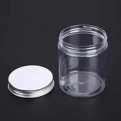 China Cosmetic 18 oz 250 ml 260ml PET Say Wide Plastic Lipstick Jars With Lids Container Clear for sale