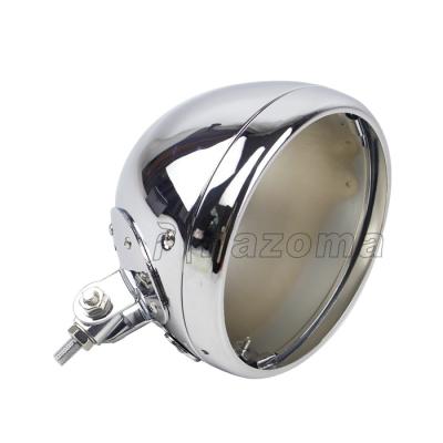 China Steel. Premium Quality 7 Inch Around Chrome Motorcycle Headlight Universal Fit for sale