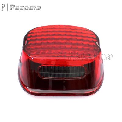 China PAZOMA Lens Plastic Red Tail Lights Motorcycle Plastic Tail Lights For Harley Fat Boy 2005 Birthday for sale