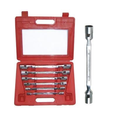 China Overall Heat Treatment High Strength Labor Saving And High Efficiency BESTIR 6 Piece Set Available Running Special Double Ended Adjustable Socket Wrench for sale