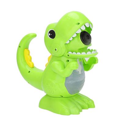 China Bubble Play Set Kids Bubble Machine Dinosaur Rechargeable Full Automatic Bubble Blowing Without Bubble Water Toys for sale