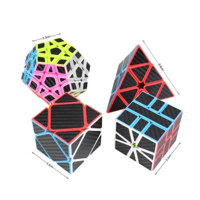 China Magic Puzzle Toy Speed ​​Cube Bundle [4 Packs] 2x2 3x3 Moyu MeiLong Carbon Fiber Moyu MeiLong In 4 Cube Educational Sticker for sale