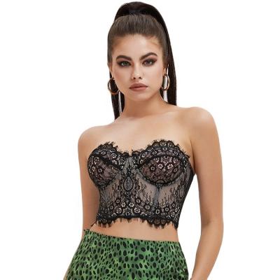 China Sexy Women Fashion Antibacterial Lace Chest Wrap Body Shaper Tops Tighten Abdomen Wear Adjustable Outdoor Shapewear for sale