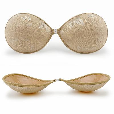 China Breathable For Bikini Dresses Lace Up Strapless Front Buckle Bra Women Nipple Correction Silicone Invisible Sticky Bra for sale