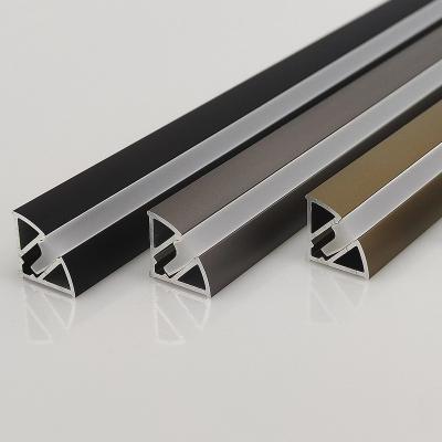 China Modern Recessed bar decorative cabinet lighting aluminum profile V shape with silicone LED profile for sale