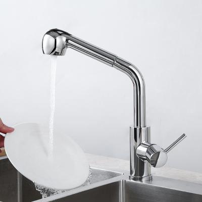 China Modern Stainless Steel Kitchen Faucet Head 360 Pull Down Kitchen Faucet for sale