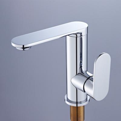 China 2021 Faucets 2021 Universal High End Rotating Universal Rotating Cold Side Opening Faucet White Shiny Bathroom Kitchen Basin Faucet for sale