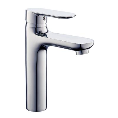 China Modern Metered Faucets 2021 New Design Zinc Plating Deck Mounted Basin Faucets For Bathroom for sale