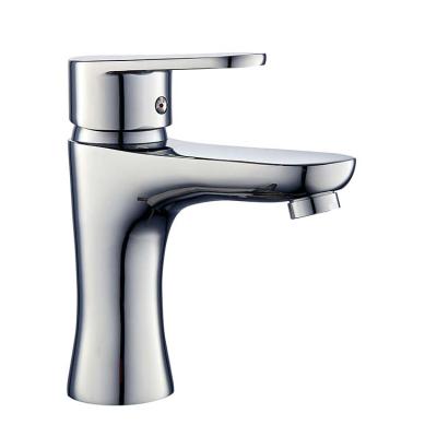 China 2021 Faucets Creative Personality Metered Faucet Fashionable Bathroom Plating Short Wash Face Sink Basin Faucet for sale