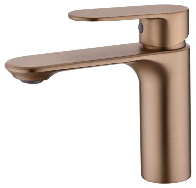 China Creative Metered Rose Gold Basin Faucet Copper Faucets Cold Faucet Personality Bathroom Basin Faucet for sale