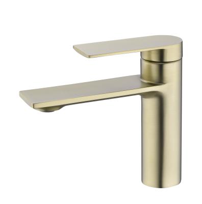 China Fashion Nordic Simplicity Faucets 2021 Style Basin Faucet Bathroom Golden Gold Basin Faucet Metered Luxury Faucet for sale