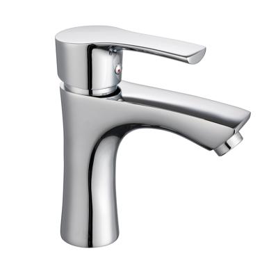 China Modern Metered Faucets Deck Mounted Hot And Cold Short Basin Bathroom Basin Faucet Faucet For Hotel for sale