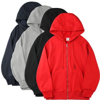 China Wholesale high quality anti shrink plain heavy fleece full zip up hoodies and sweatshirts custom made hoodie logo mens for sale