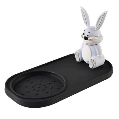 China Viable New Design High Quality PVC Espresso Tampering Mat Coffee Cup Mat Silicone Coffee Tamper Mat Black Anti Slip for sale