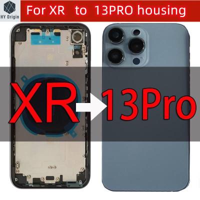 China Glass for iPhone XR 11 13 pro battery midframe replacement XR 11 back housing case like 13 PRO aluminum alloy housing frame too for sale