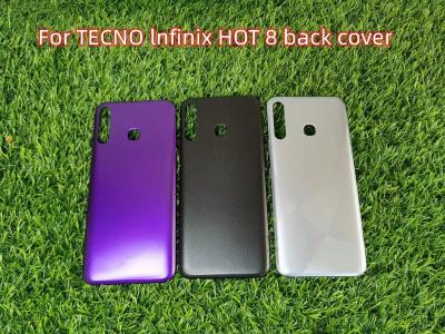 China 10pcs Glass For Tecno 8 HOT Glass Back Cover Battery Cover Back Housing Shell Back Cover Door Replacement for sale