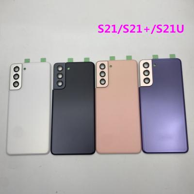 China 10 PCS Glass For Samsung Galaxy S21 G990 F/DS S21 plus S21+ G995 S21Ultra Phone Back Cover Glass Battery Cover + Camera Mirror for sale