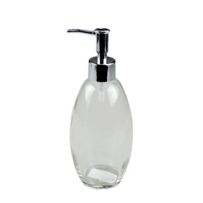 China Kitchen Refillable Dish Soap Dispenser Crystal Glass Jar Soap Dispenser for sale