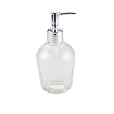 China OEM 13oz Glass Soap Dispenser Bottles With Plastic Pump Versatile for sale