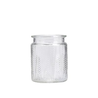 Chine Accueil Bougies en verre parfumé 12OZ Petits porte-bougies en verre lisse à vendre