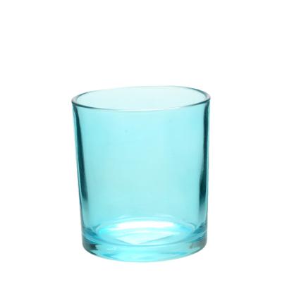 China Blaufarbene Glas-Votive-Kerzenhalter 11OZ OEM Sojawachs-Kerzenhalter zu verkaufen