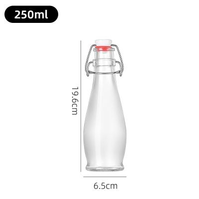 China 250 ml de vidro à prova de vazamento reutilizável garrafas de leite máquina de lavar louça segura limpa sustentável Eco-friendly à venda