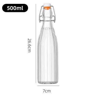 China 500 ml de vidro à prova de vazamento garrafas de leite máquina de lavar louça seguro reutilizável limpo - manter o leite fresco à venda