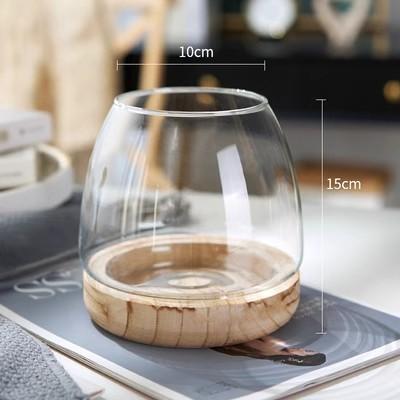 China H15cm Fish Bowl Elegant Glass Vase Decor For Modern Home And Office zu verkaufen