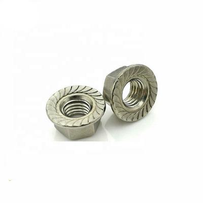 China China DIN6923 Wholesale High Pull Torque and Performance m7 m8 m10 m16 castellated hex nut stainless steel A2 A4 knurled self locking flange nut for sale